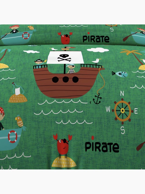 Parure housse de couette PIRATES, 100% coton 57 fils/cm2, par Soleil d'Ocre avec 1 taie d'oreiller - Kiabi Parure housse de couette PIRATES, 100% coton 57 fils/cm2, par Soleil d'Ocre avec 1 taie d'oreiller - Kiabi