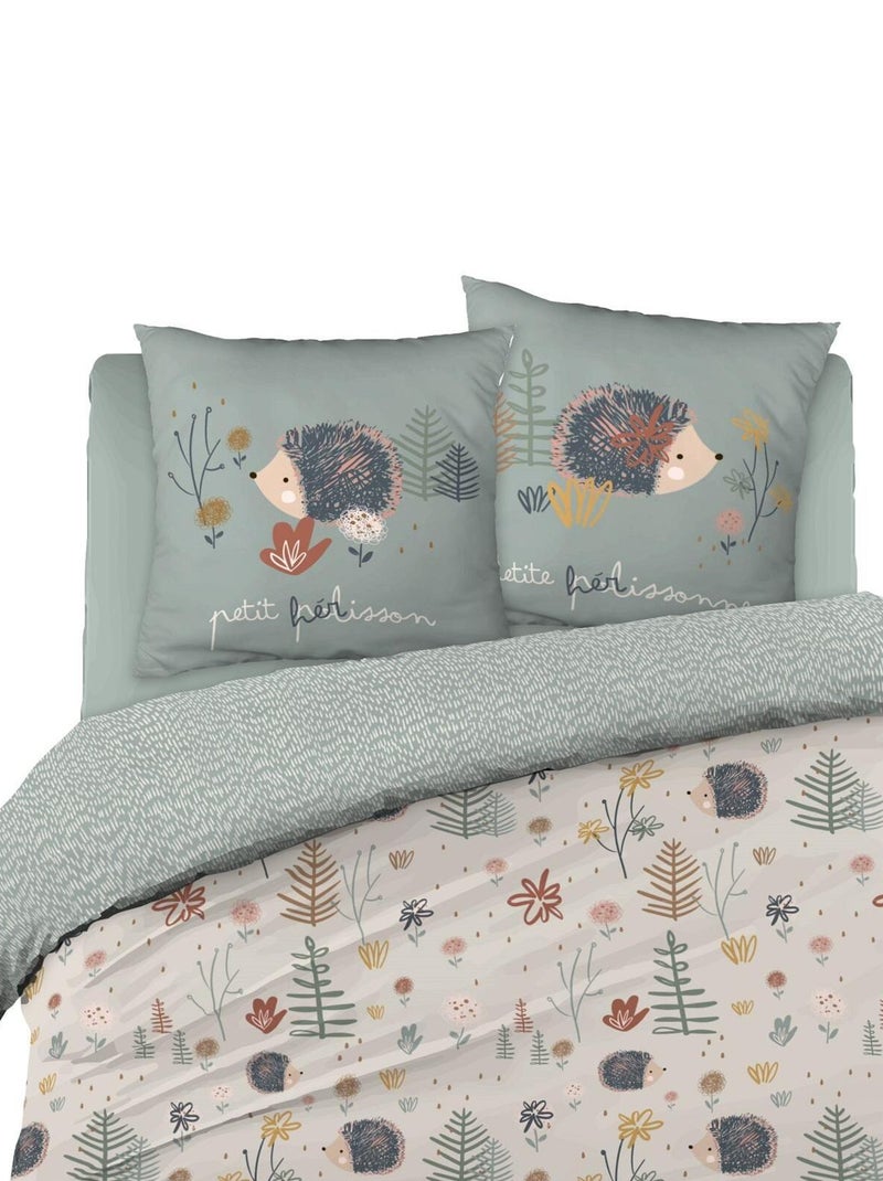 Parure Housse de couette Polisson le herisson Bleu - Kiabi