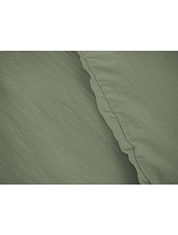 Parure housse de couette polyester vert olive