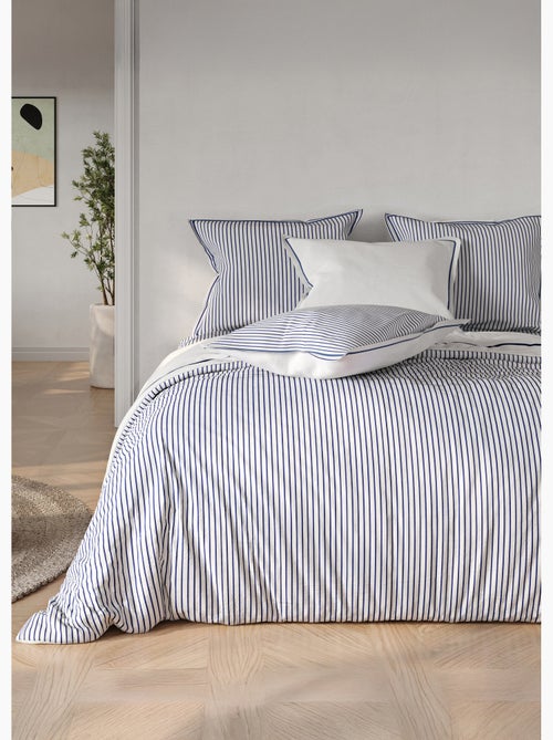 Parure housse de couette rayures marines - AFIBEL - Kiabi