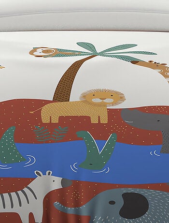 Parure housse de couette SAVANE, 100% coton 57 fils/cm2, par Soleil d'Ocre avec 1 taie d'oreiller