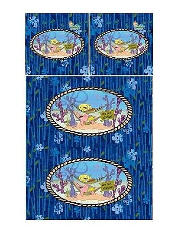 Parure housse de couette + taie Bob l eponge do not disturb