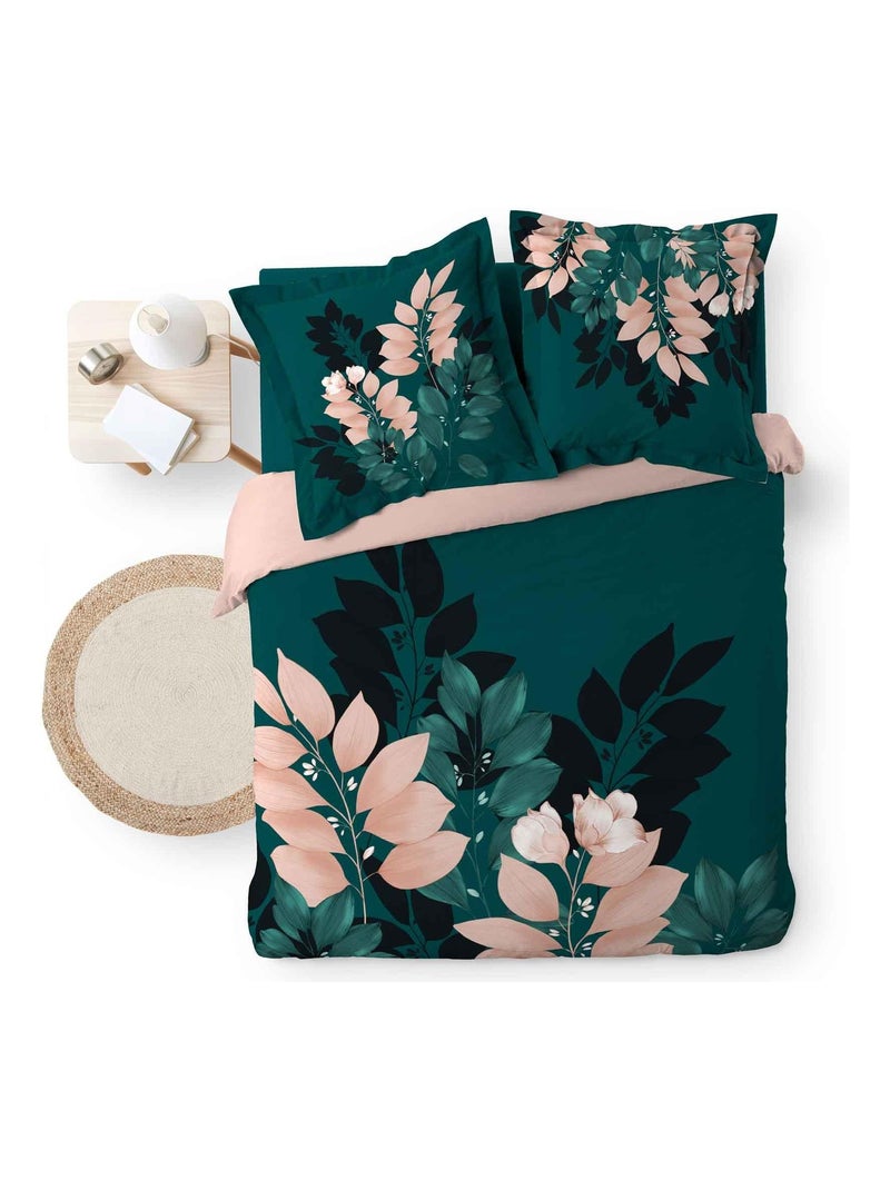 Parure Housse de couette + taie Collection Bellina Bleu - Kiabi
