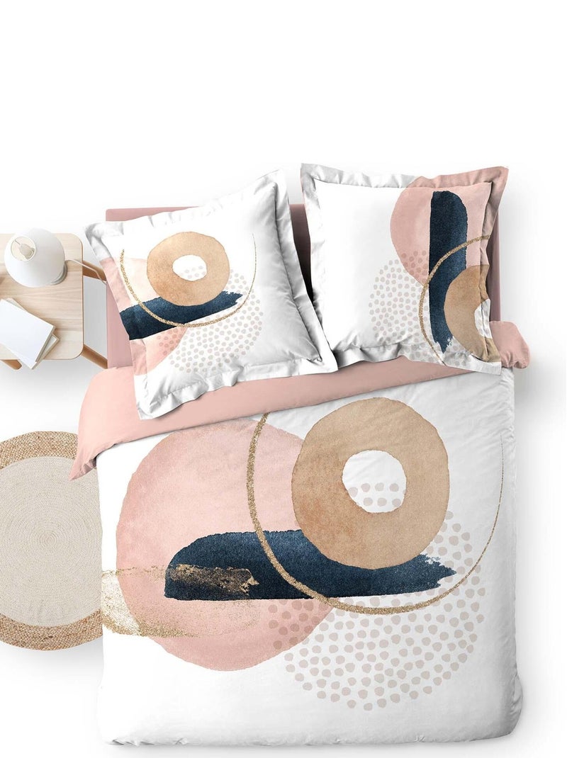 Parure Housse de couette + taie Collection Cosmovaline Blanc - Kiabi