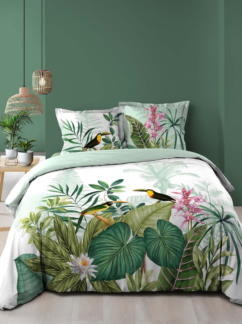 Parure Housse de couette + taie Collection Ile de Samoa Multicolore - Kiabi
