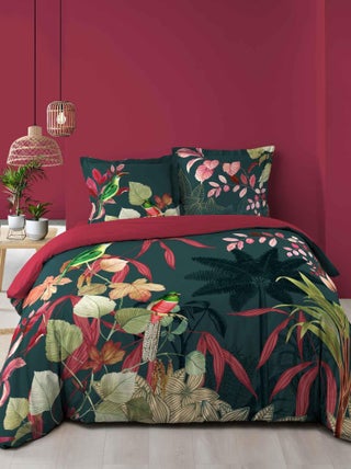 Parure Housse de couette + taie Collection Tropicale Fauvette