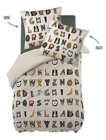 Parure housse de couette + taie Farandole ABC