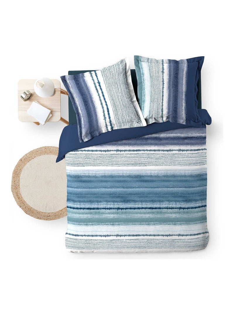 Parure Housse de couette + taie Mediterraneen Bleu - Kiabi