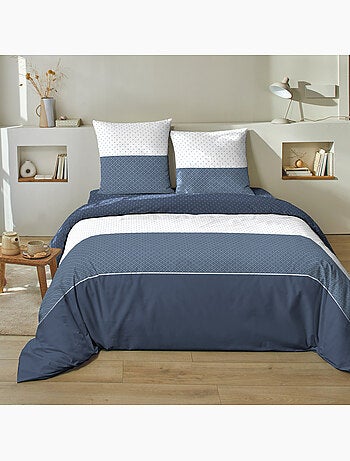 Parure housse de couette + taie(s) coton cini