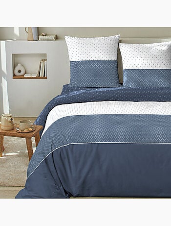 Parure housse de couette + taie(s) coton cini