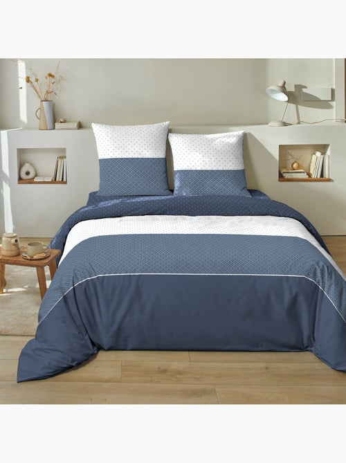 Parure housse de couette + taie(s) coton cini - Kiabi