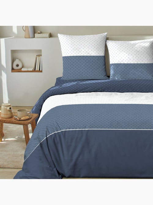 Parure housse de couette + taie(s) coton cini - Kiabi