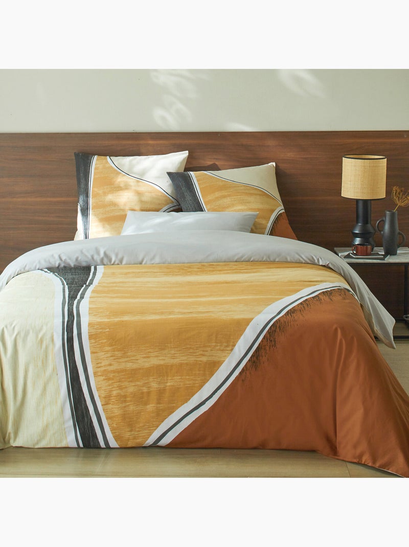 Parure housse de couette + taie(s) coton cross Multicolore - Kiabi