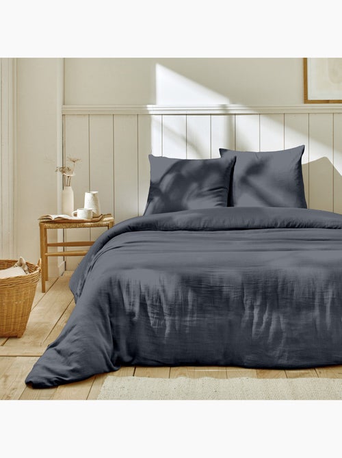 Parure housse de couette + taie(s) gaze coton ozen - Kiabi