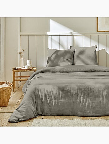Parure housse de couette 100 % gaze de coton ozen