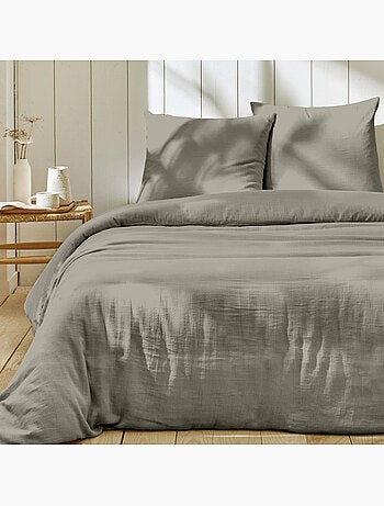 Parure housse de couette 100 % gaze de coton ozen