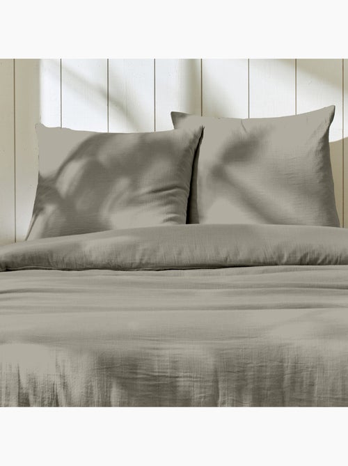 Parure housse de couette + taie(s) gaze coton ozen - Kiabi