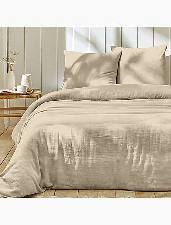 Parure housse de couette 100 % gaze de coton ozen