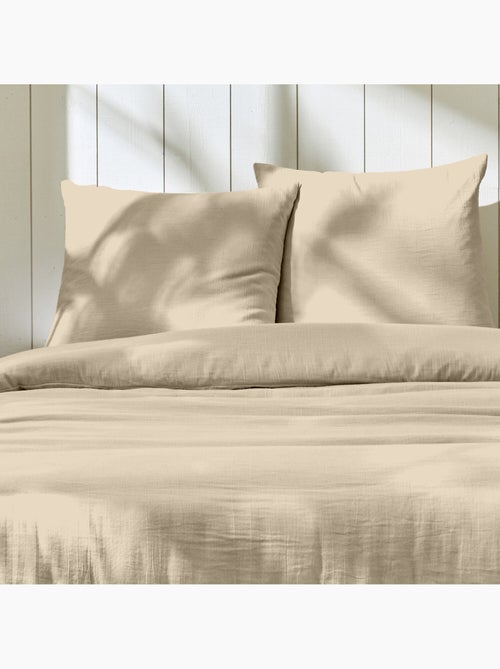 Parure housse de couette + taie(s) gaze coton ozen - Kiabi