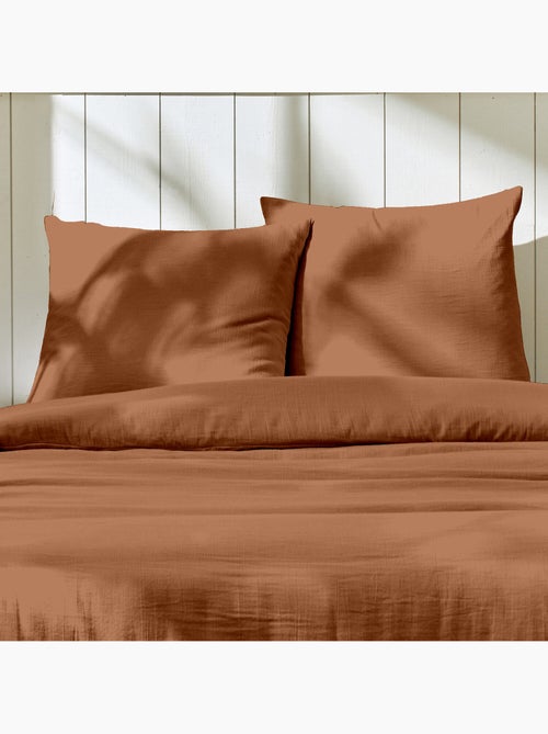 Parure housse de couette + taie(s) gaze coton ozen - Kiabi Parure housse de couette + taie(s) gaze coton ozen - Kiabi