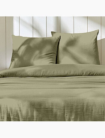 Parure housse de couette 100 % gaze de coton ozen