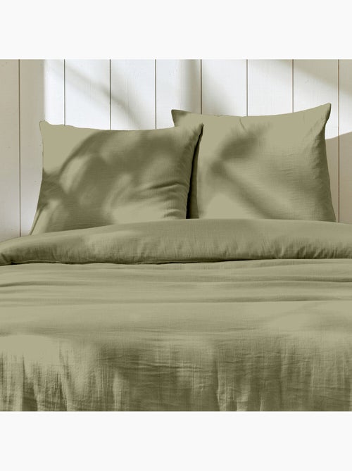 Parure housse de couette + taie(s) gaze coton ozen - Kiabi