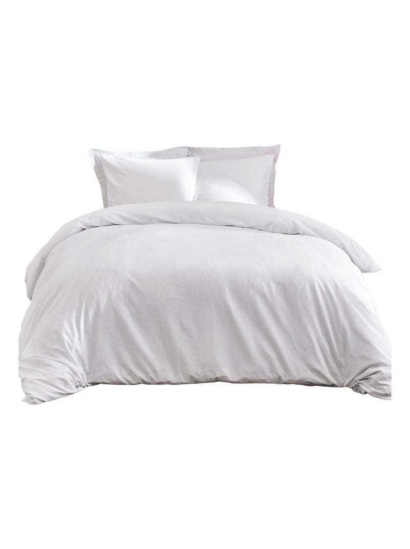 Parure Linella Ivoire Housse de Couette Blanc - Kiabi