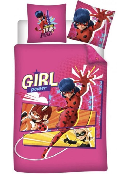 Parure lit housse de couette miraculous ladybug 140x200cm pour fille the girls - Kiabi Parure lit housse de couette miraculous ladybug 140x200cm pour fille the girls - Kiabi