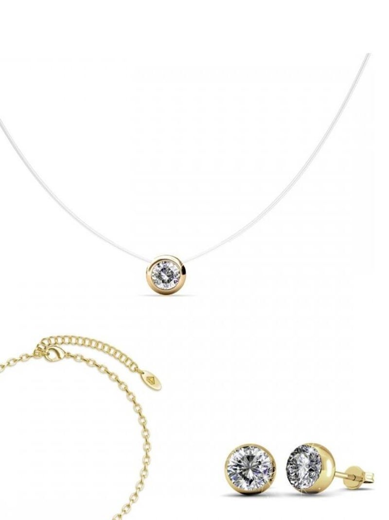 Parure Moon - Doré et Cristal Doré/or - Kiabi