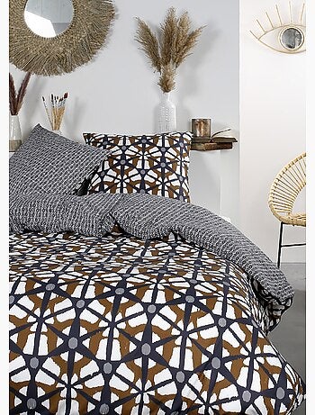 Parure pur coton 240 x 220cm, Hexagone - AFIBEL