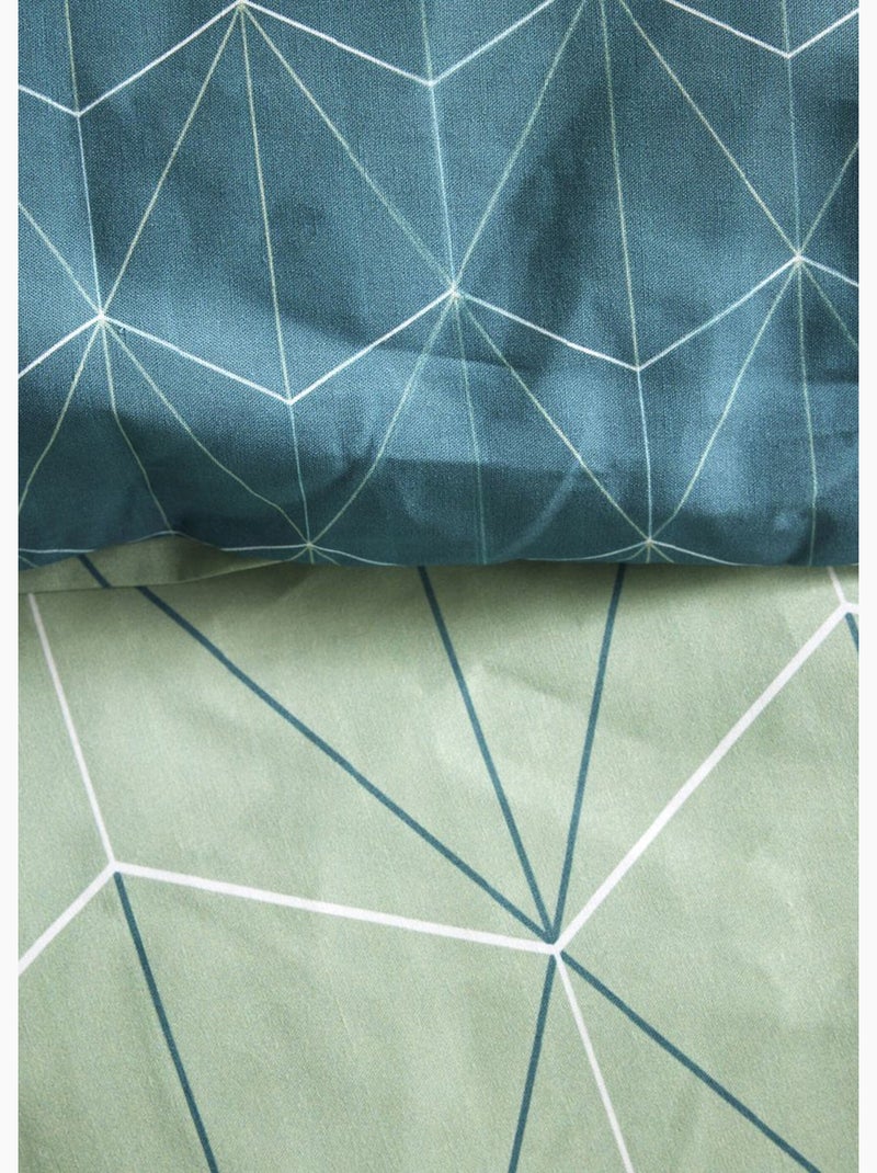 Parure pur coton 260 x 240cm, Losanges - AFIBEL Vert pastel - Kiabi