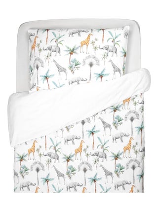 Parure réversible, housse de couette + taie d'oreiller enfant, Safari SEVIRA KIDS