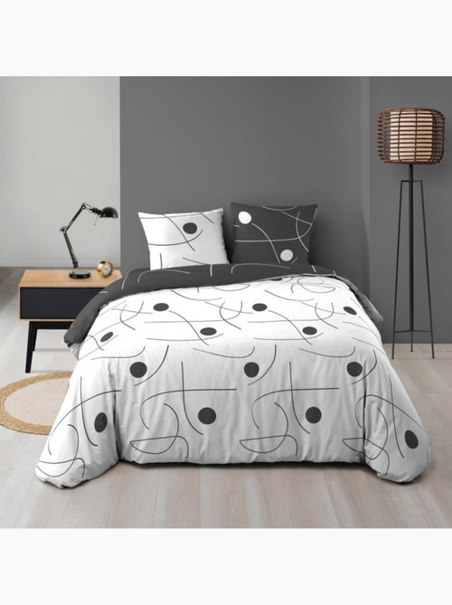 Parure réversible microfibre + 2 taies Sonate - Kiabi