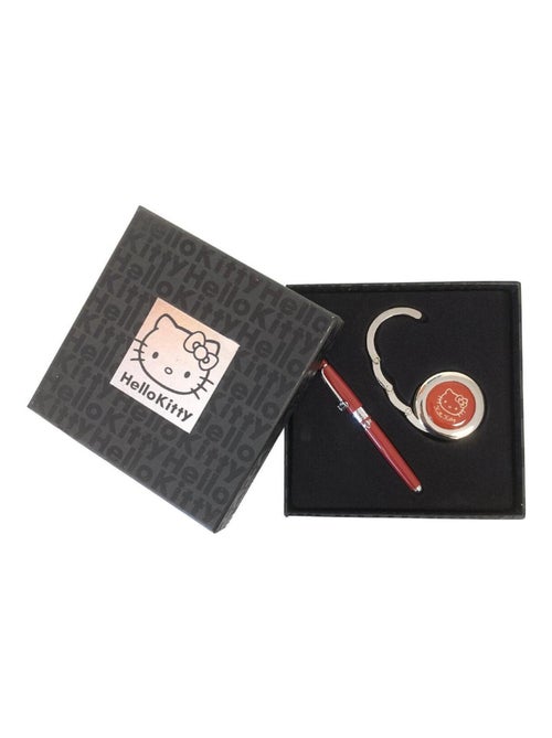 Parure Stylo plume et accroche sac Hello Kitty rouge - Kiabi