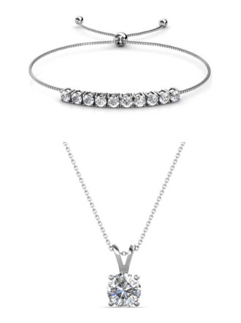 Parure Vernice Stone Crystal Mia - Argenté et Cristal Argenté - Kiabi