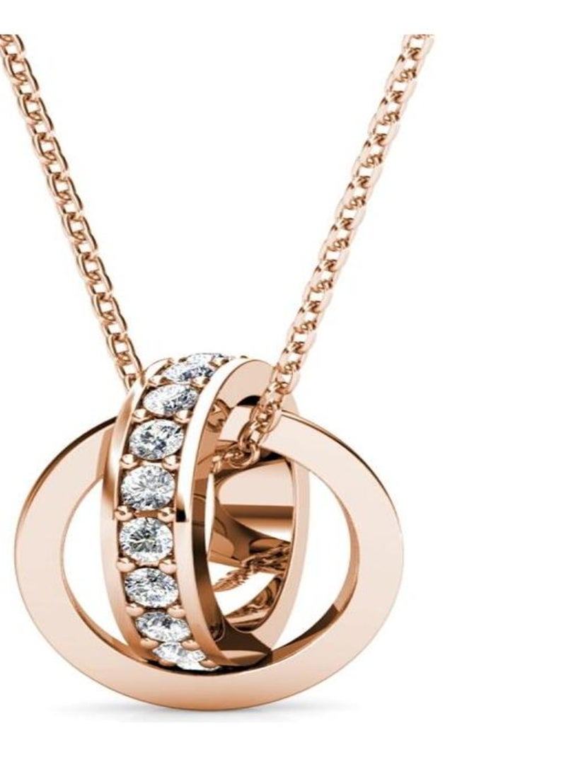 Parures Chic Circle Hoop - Or Rosé et Cristal Transparent - Kiabi