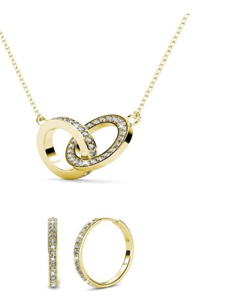 Parures Chic Circle Twin - Doré et Cristal Doré/or - Kiabi