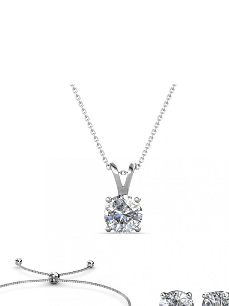 Parures Crystal Mia - Argenté et Cristal Argent - Kiabi