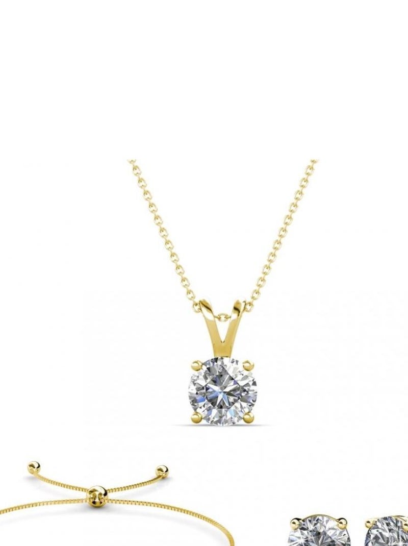 Parures Crystal Mia - Doré et Cristal Doré/or - Kiabi