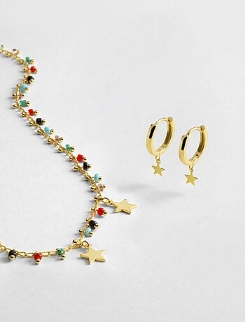 Parures de luxe en argent sterling 925, finition en or jaune 18K -