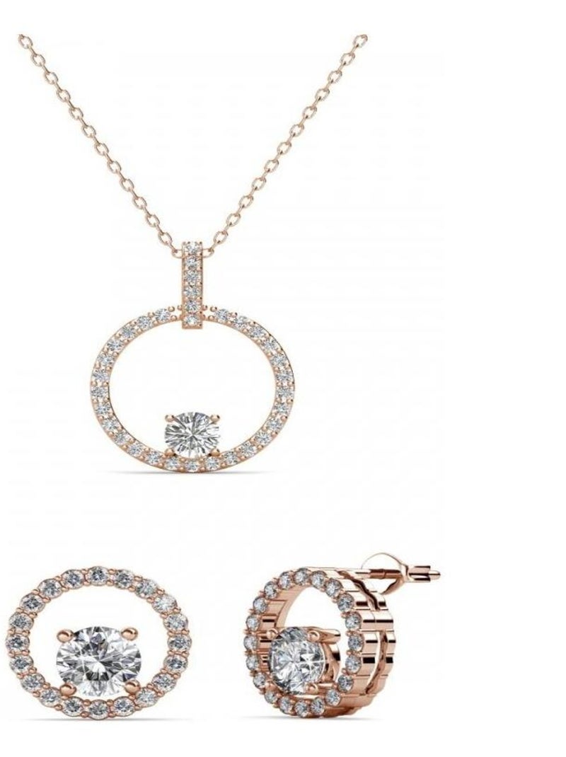 Parures Desiree - Or Rosé et Cristal Transparent - Kiabi