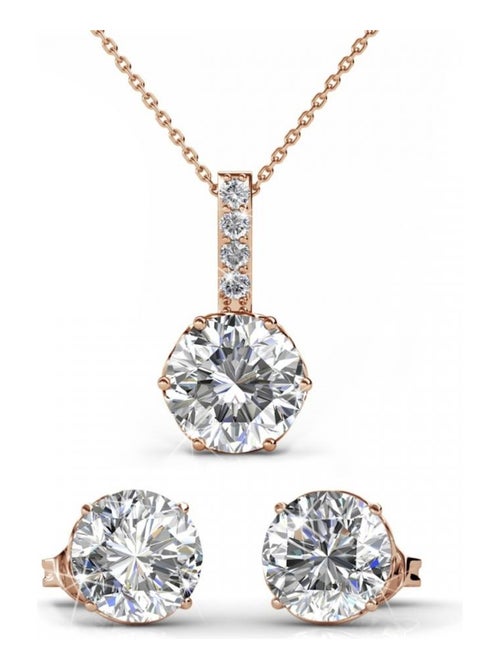 Parures Kristine - Or Rosé et Cristal - Kiabi
