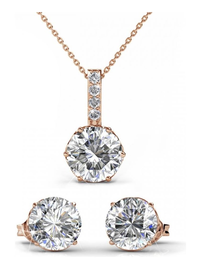 Parures Kristine - Or Rosé et Cristal Or rose - Kiabi