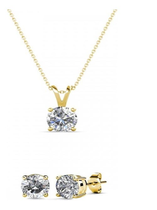 Parures Mary - Doré et Cristal - Kiabi
