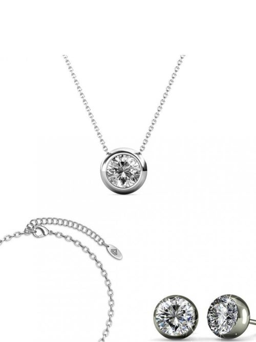 Parures Moon and Birth Stone - Argenté et Cristal - Kiabi