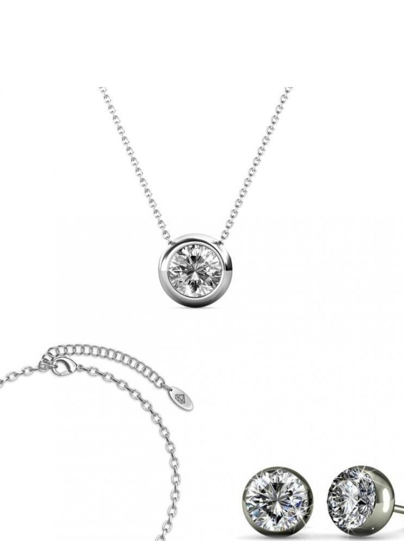 Parures Moon and Birth Stone - Argenté et Cristal Argent - Kiabi