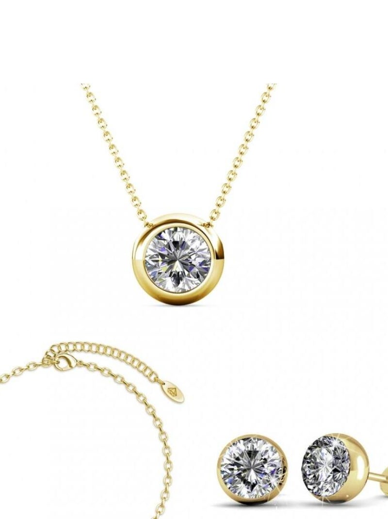 Parures Moon and Birth Stone - Doré et Cristal Doré/or - Kiabi