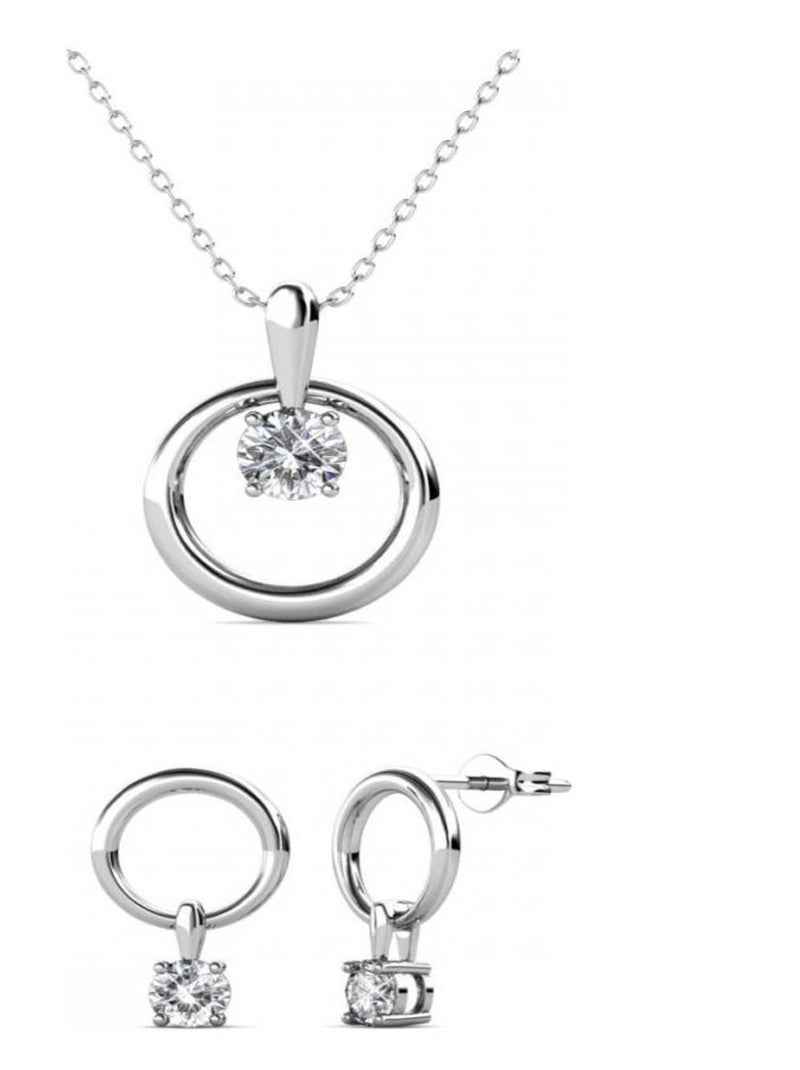 Parures Octavia - Argenté et Cristal Argent - Kiabi
