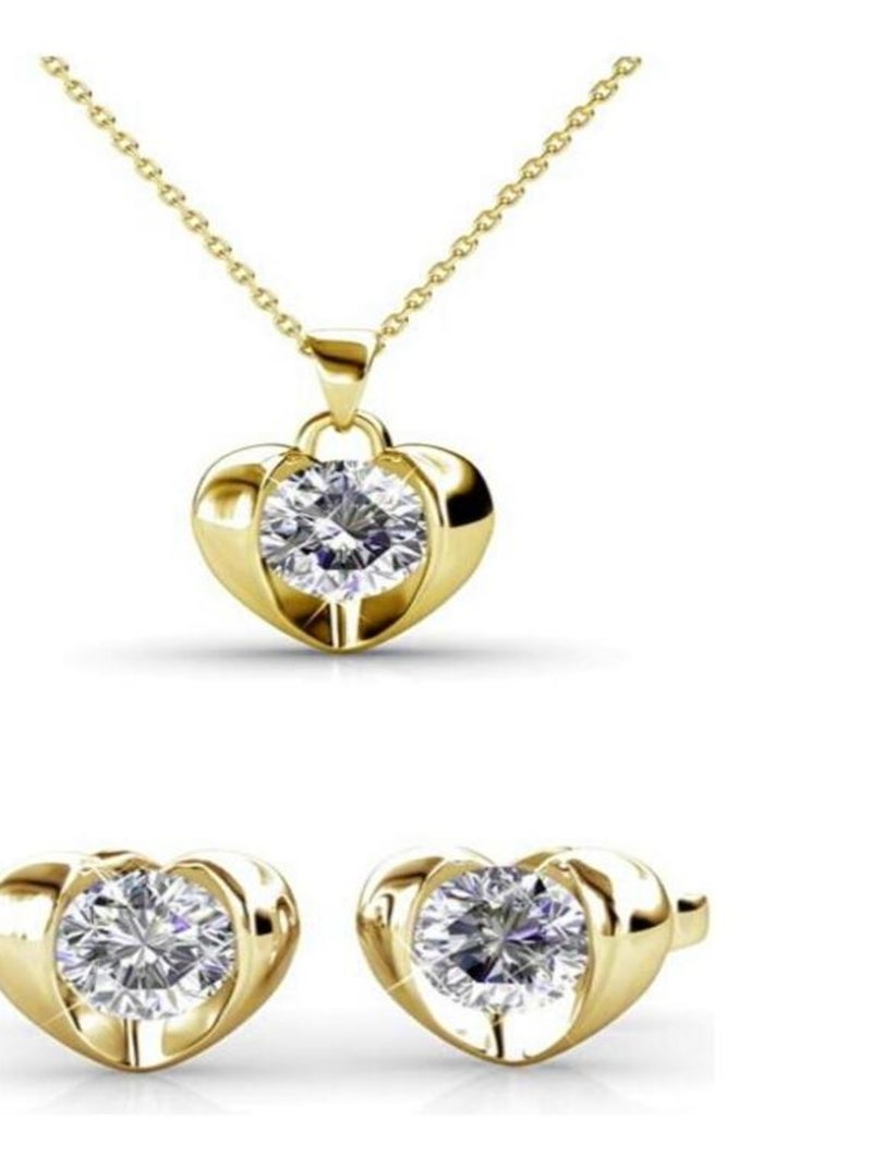 Parures Simply Love - Doré et Cristal Doré/or - Kiabi