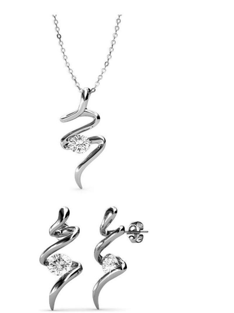 Parures Spiral - Argenté et Cristal Argent - Kiabi